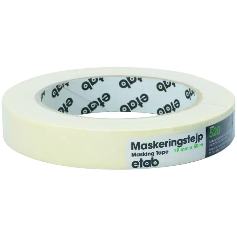 Rabatter Maskeringstejp, Vit, Bredd 38 mm