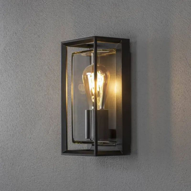Brindisi Vägglampa med Rörelsesensor 26cm Svart IP54 Reapris