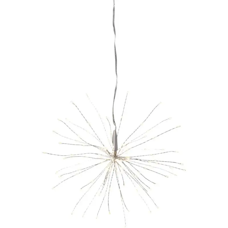 Firework Hängande Dekoration 26cm Silver Populärt val