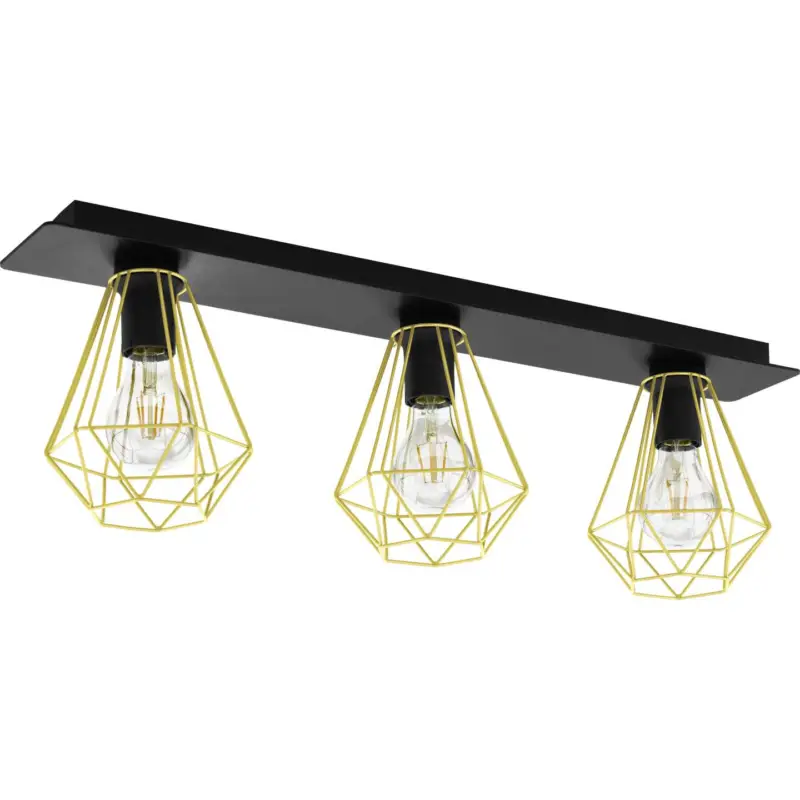 Tarbes Plafond 77cm Svart/Mässing Lågt pris