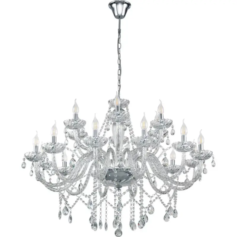 Basilano Kristallkrona 18-Arm 100cm Krom Kampanj
