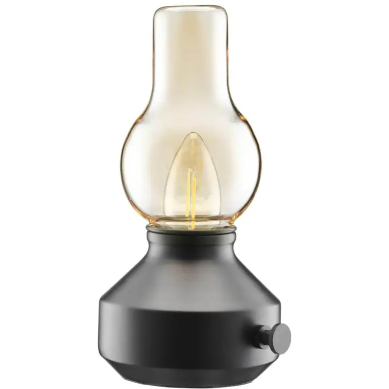 Glimt Bordslampa 21cm Uppladdningsbar LED Svart/Amber IP44 Begränsat erbjudande