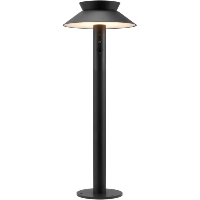 Justina Solcellslampa Rörelsesensor Pollare 60cm Svart IP44 Erbjudandepris