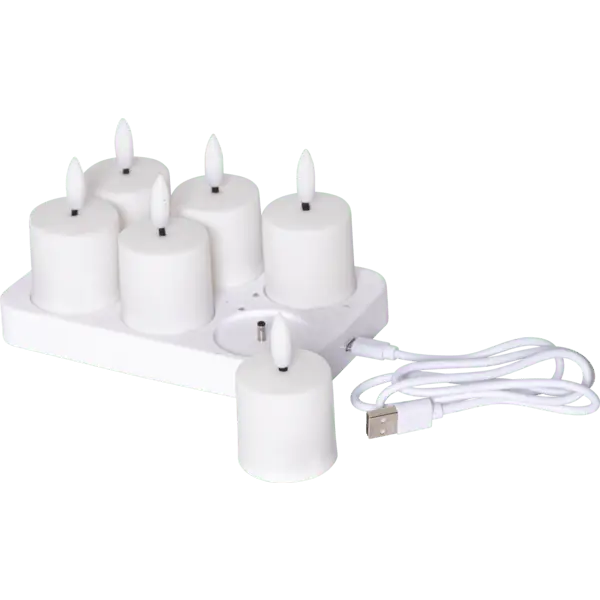 LED Värmeljus 6-pack Flamme Charge Set Begränsat antal