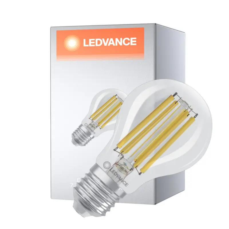 Erbjudandepris Ledvance Classic Superior LED Lampa E27 Päron Filament Klar 7.2W 1521lm - 840 Kallvit | Ersättare 100W