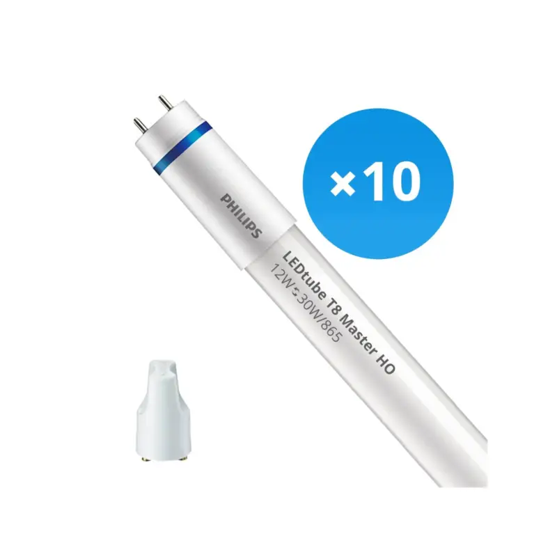 Köp online Flerpack 10x Philips LED Rör T8 MASTER (EM/Mains) High Output 12W 1575lm - 865 Dagsljus | 90cm - Ersättare 30W