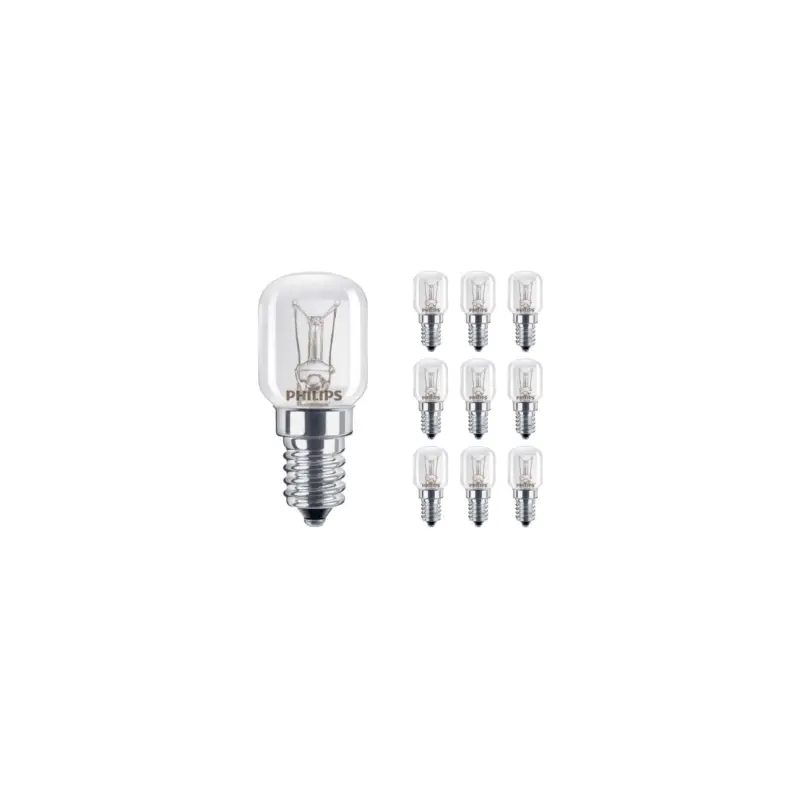 Flerpack 10x Philips SpecialtyLampa Appliances 26W E14 230V Klar Dimbar | Ugn Kampanj