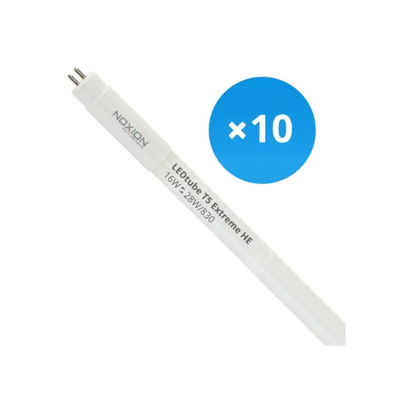 Flerpack 10x Noxion LED Rör T5 Avant Extreme (HF) High Efficiency 16W 2160lm - 830 Varm Vit | 115cm - Ersättare 28W Säker betalning