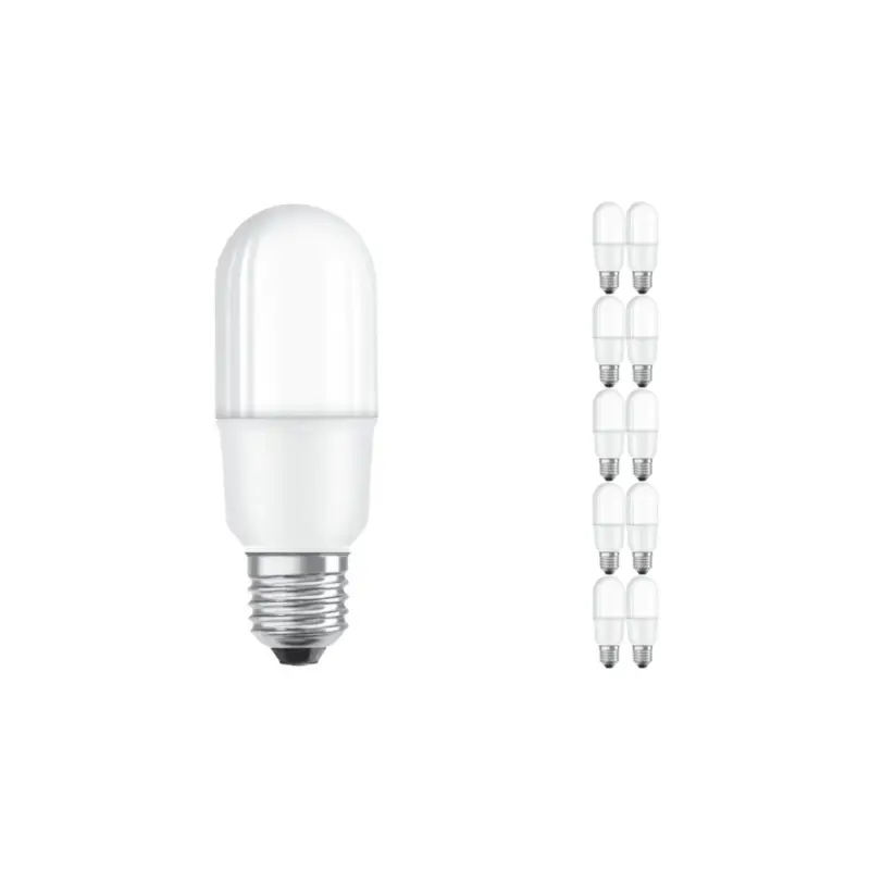 Köp nu Flerpack 10x Ledvance LED Classic Stick LED E27 Matt 8W 806lm - 827 Extra Varm Vit | Ersättare 60W