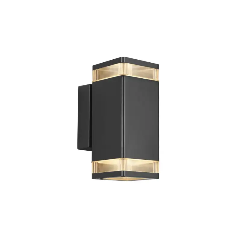 Utförsäljning Nordlux Elm Vägglampa Aluminium Svart | IP44 - Passande för 2x GU10