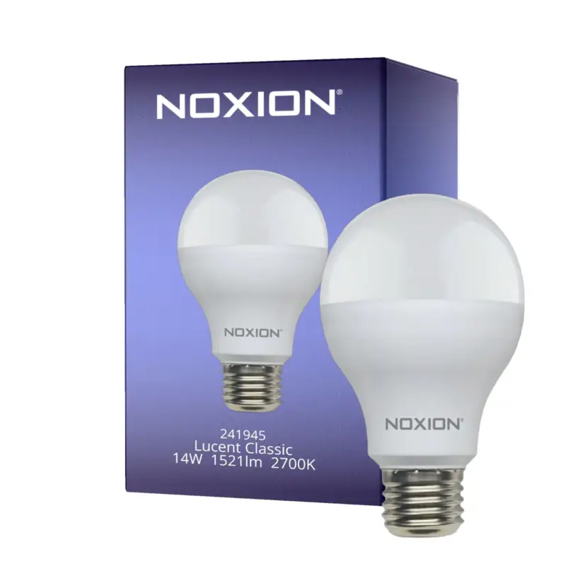 Erbjudande Noxion Lucent Classic LED E27 Päron Matt 14W 1521lm - 827 Extra Varm Vit | Ersättare 100W