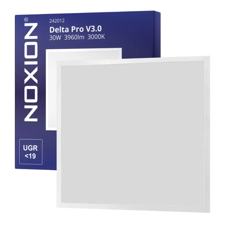 Noxion LED Panel Delta Pro V3.0 30W 3960lm - 830 Varm Vit | 60x60cm - UGR <19 - Philips Xitanium Drivdon Utförsäljning