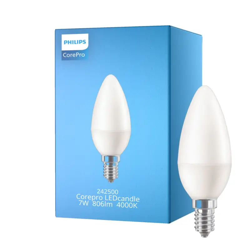 Bästa pris Philips Corepro LED Kronljus E14 Matt 7W 806lm - 840 Kallvit | Ersättare 60W