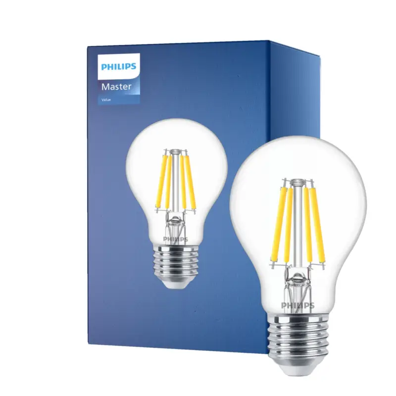 Philips MASTER Value LED Lampa E27 Päron Klar 3.4W 470lm - 927 Extra Varm Vit | Bästa färgåtergivning - Dimbar - Ersättare 40W Erbjudandepris