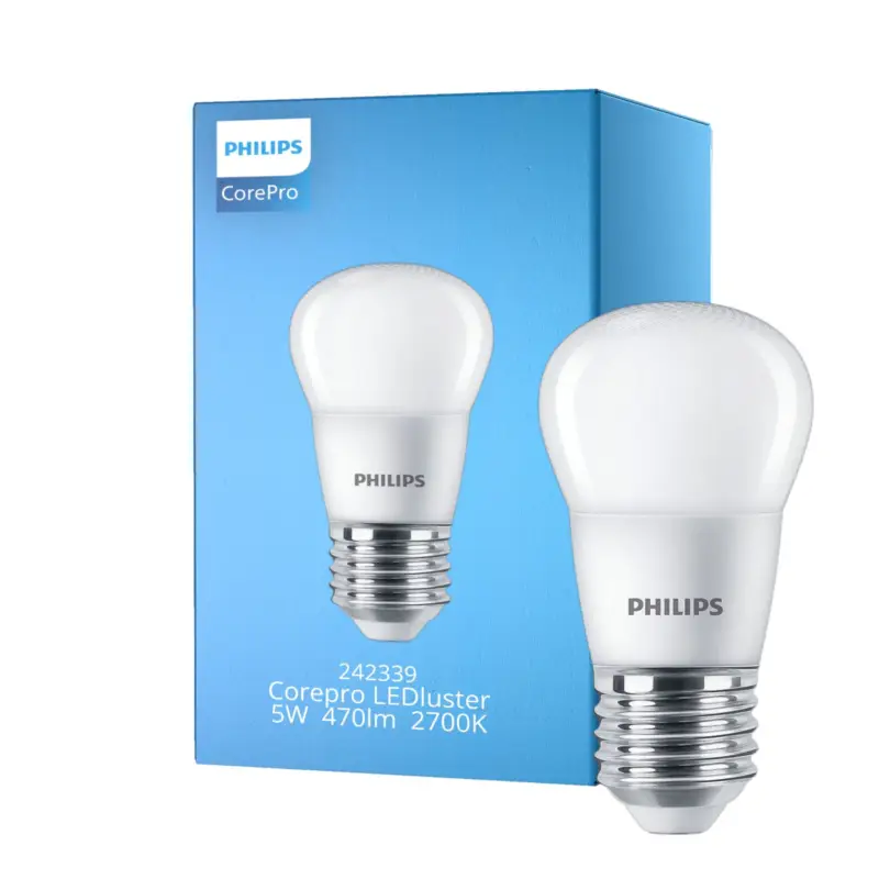 Begränsad tid Philips Corepro LED Lustre E27 boll Matt 5W 470lm - 827 Extra Varm Vit | Ersättare 40W