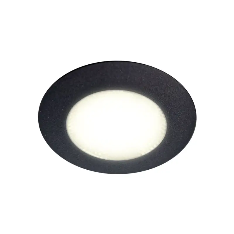 EcoDim Infälld Spot Svart 3W 240lm 90D - 827 Extra Varm Vit | 62mm - Utskärning 55mm - IP54 - Dimbar I lager