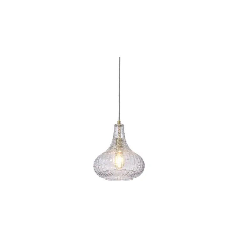 prisnedsättning It's about RoMi Pendellampa Venice Glas Transparent | Passande för 1x E27