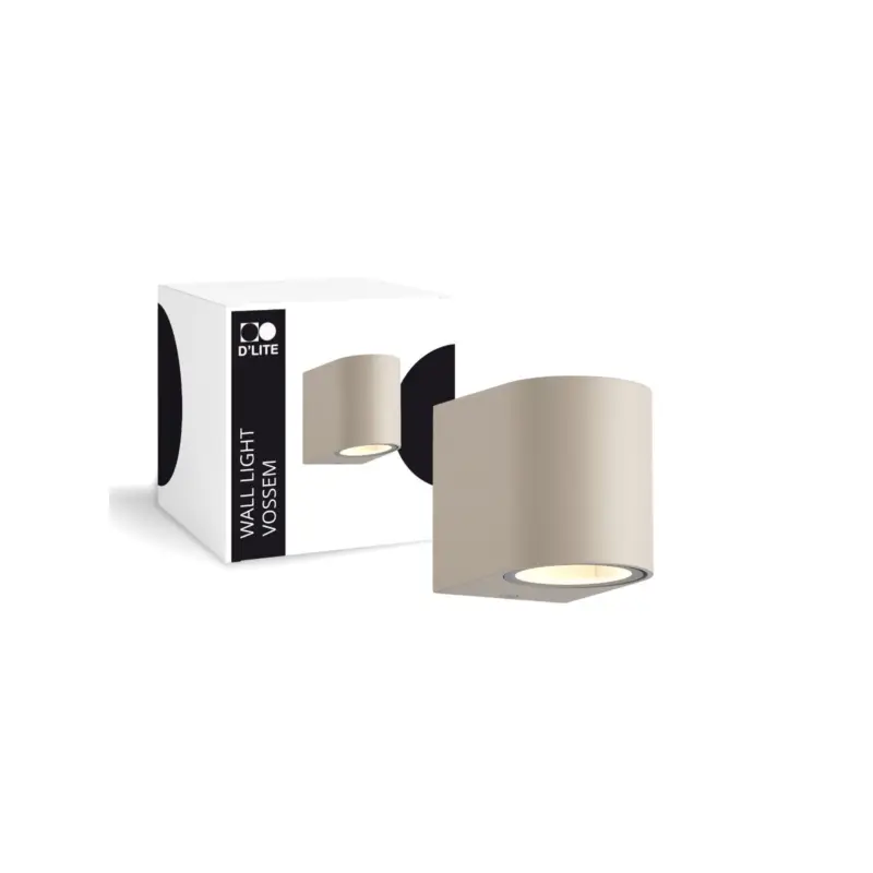 D'Lite Vägglampa Vossem Beige| IP54 - Passande för 1x GU10 Premium
