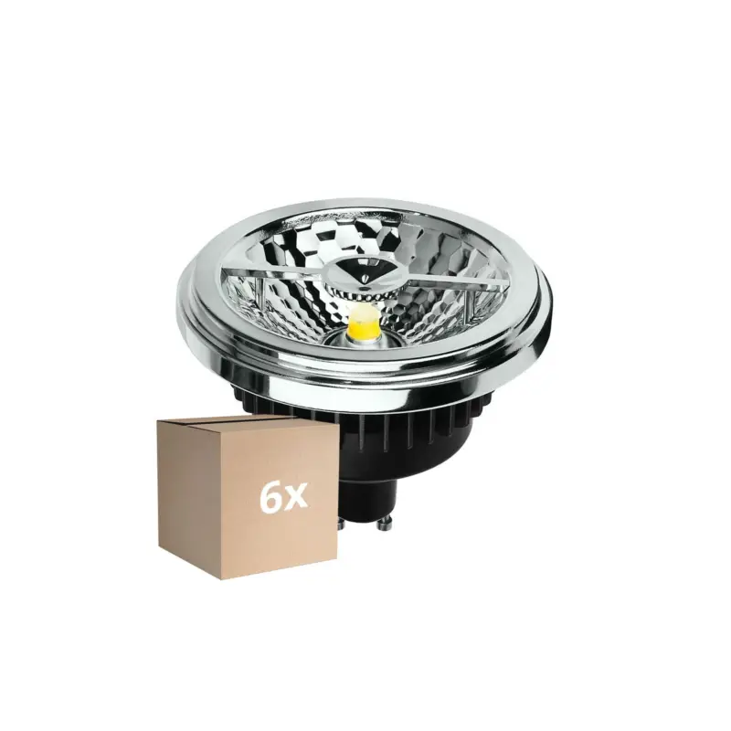 Flerpack 6x Noxion Lucent LED Spot GU10 AR111 15W 850lm 40D - 927 Extra Varm Vit | Bästa Färgåtergivning - Dimbar - Ersättare 75W Kampanj