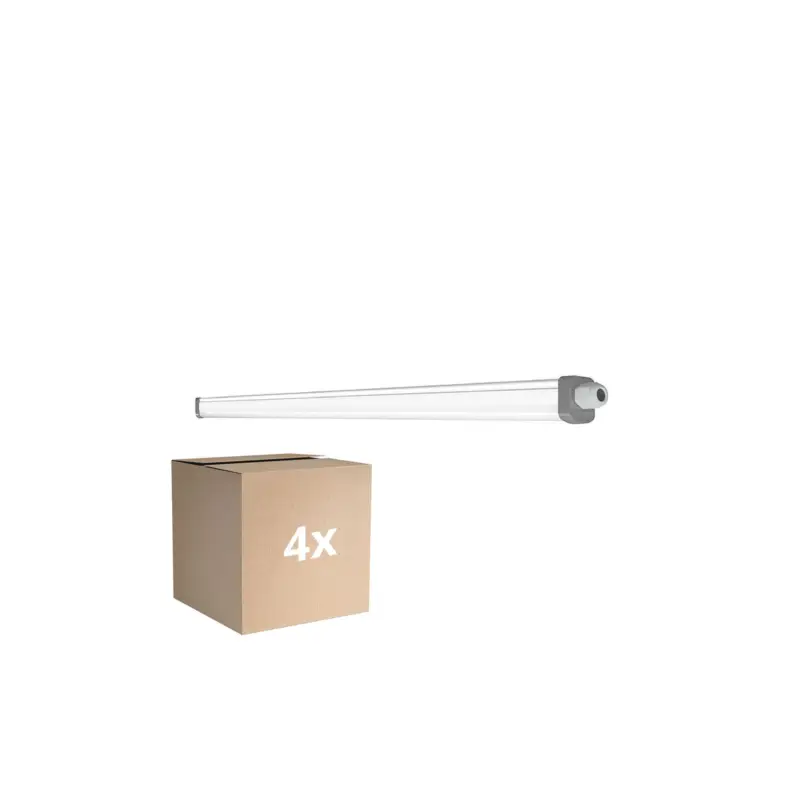 Flerpack 4x Ledvance LED Allmänbruksarmatur Vattentät Fukttät Slimvalue 36W 4000lm - 865 Dagsljus | 120cm Rea