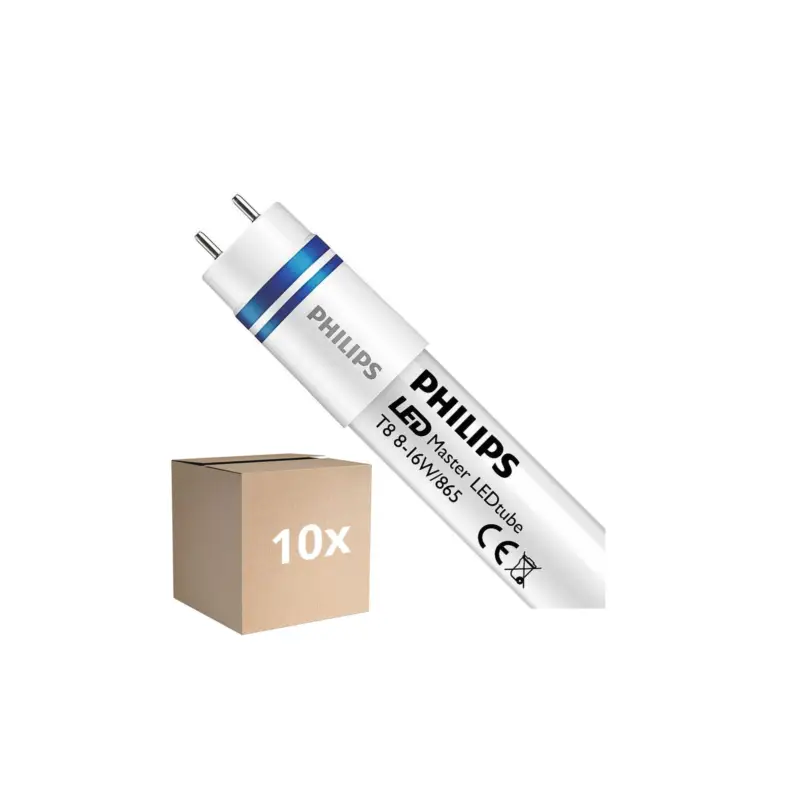 Erbjudandepris Flerpack 10x Philips LED Rör T8 MASTER (HF) High Output 8W 1000lm - 865 Dagsljus | 60cm - Ersättare 18W