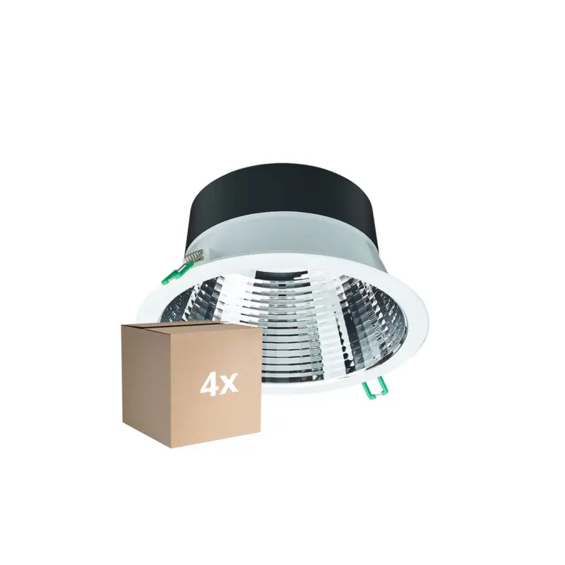 Flerpack 4x Philips LED Downlight Coreline DN142B Aluminium Vit 19.2W 2300lm 60D - 840 Kallvit | Utskärning 200mm - IP20 - UGR<19 Sista chansen