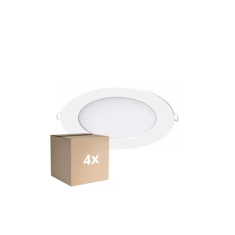Populärt val Flerpack 4x Noxion LED Downlight Slim V2.0 12W 1200lm 120D - 830 Varm Vit | 170mm - Utskärning 150mm - IP44