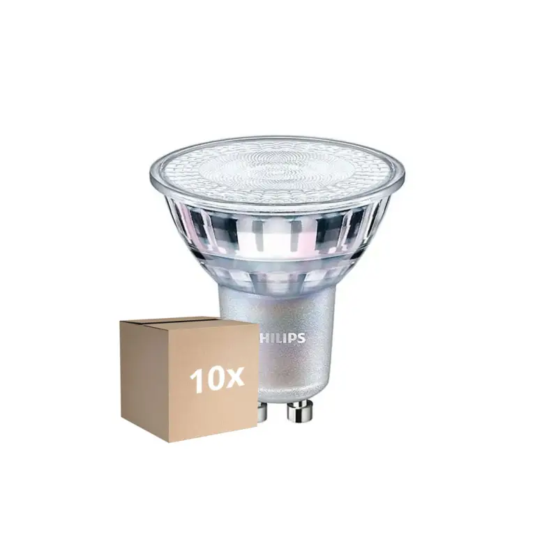 Handla nu Flerpack 10x Philips MASTER Value LED Spot GU10 PAR16 3.7W 365lm 60D - 930 Varm Vit | Bästa Färgåtergivning - Dimbar - Ersättare 50W