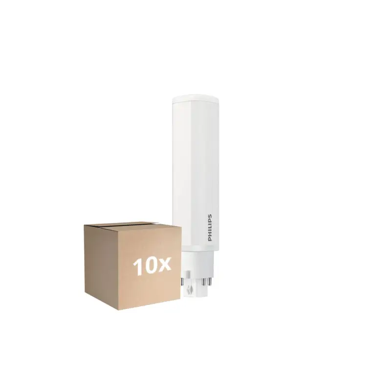 Utförsäljning Flerpack 10x Philips CorePro PL-C LED 5.5W 660lm - 840 Kallvit | 4-Stift - Ersättare 13W