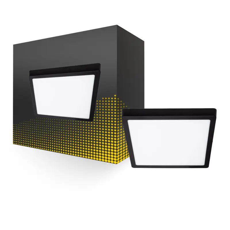 Kampanj Bright Choice Taklampa Fyrkant Aluminium Trä 24W 2400lm - 830-840-860 CCT | Dimbar