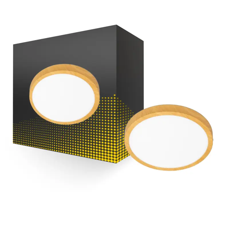 Bright Choice Taklampa Runda Aluminium Svart 24W 2400lm - 830-840-860 CCT | Dimbar Kundfavorit