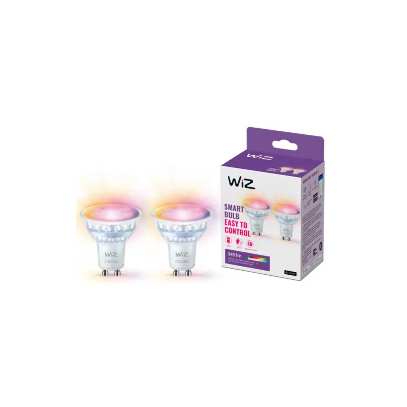 Dubbelpack 2x WiZ Smart LED Spot GU10 PAR16 5W 400lm 36D | Bästa Färgåtergivning - Dimbar - Ersättare 50W Handla nu