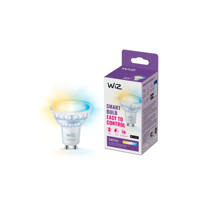 WiZ Smart LED Spot GU10 PAR16 5W 400lm 36D | Bästa Färgåtergivning - Dimbar - Ersättare 50W Extra rabatt