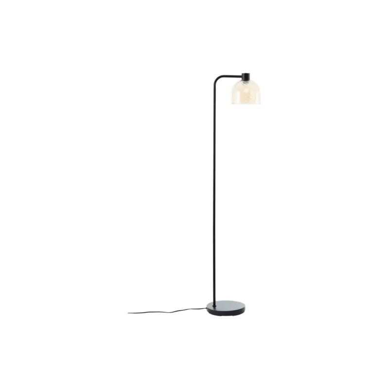 Fynd Brilliant Stolpebelysning Casto Glas Metall Svart Beige | Passande för 1x E27
