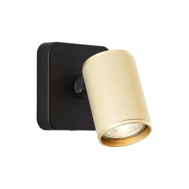 Brilliant Marty Vägglampa Aluminium Sandig Svart Guld 5W 350lm - 830 Varm Vit | Inkl. 1x GU10 Beställ nu