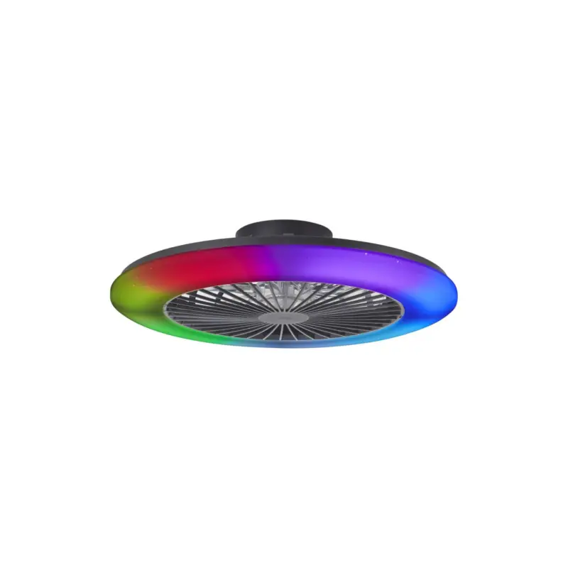 prisnedsättning Brilliant Salerno Takfläkt Plast Svart 54W 6800lm - 830-865 CCT+RGB | 577mm - Fjärrkontroll Dimbar