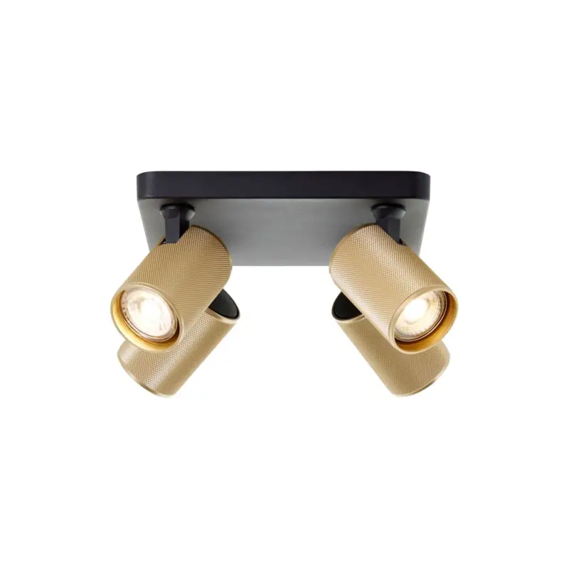 Endast denna vecka Brilliant Marty Taklampa Aluminium Sandig Svart Guld 20W 1400lm - 830 Varm Vit | Inkl. 4x GU10