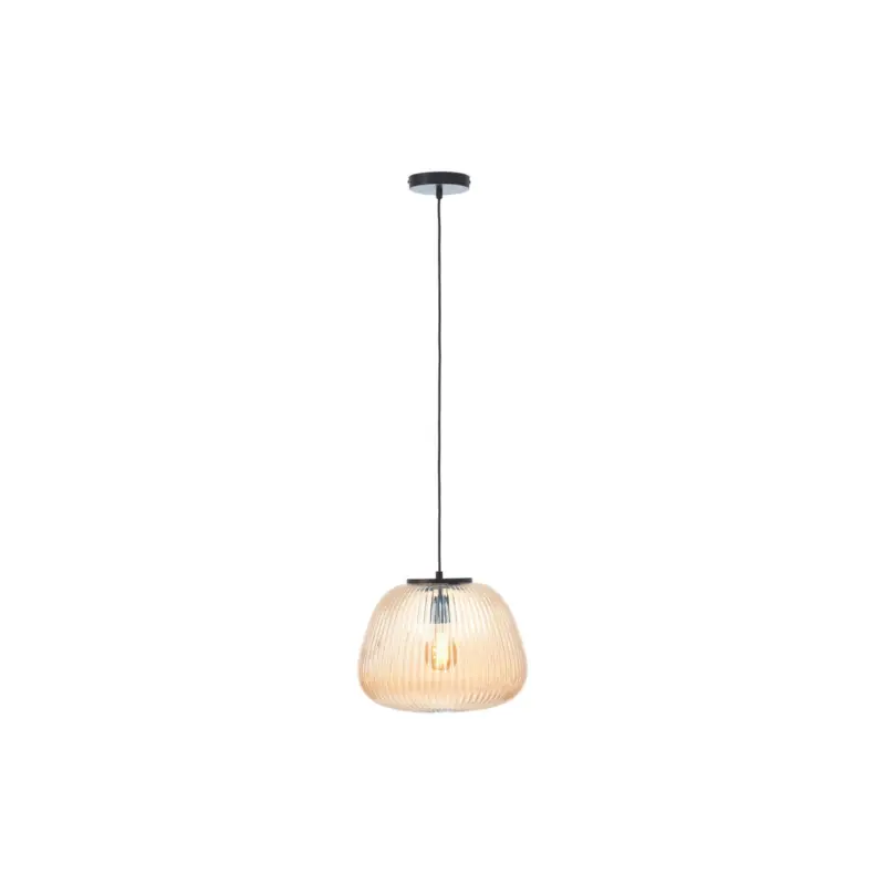 Brilliant Kaizen Pendellampa Glas Pendellampa Metall Svart Beige | 350mm - Passande för 1x E27 Kundfavorit