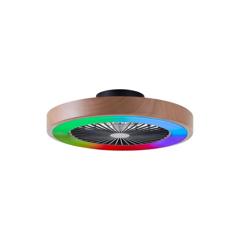 Brilliant Slimline Takfläkt Plast Metall Beige Svart 36W 4700lm - 830-865 CCT+RGB | 490mm - Fjärrkontroll Dimbar Expressleverans