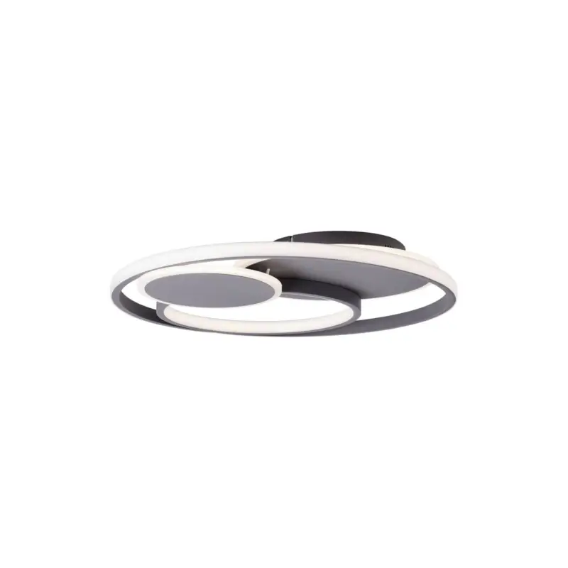 Säker betalning Brilliant Runda Taklampa Metall Silicone Grå 45W 5200lm - 830-865 CCT | 500mm - Fjärrkontroll Dimbar