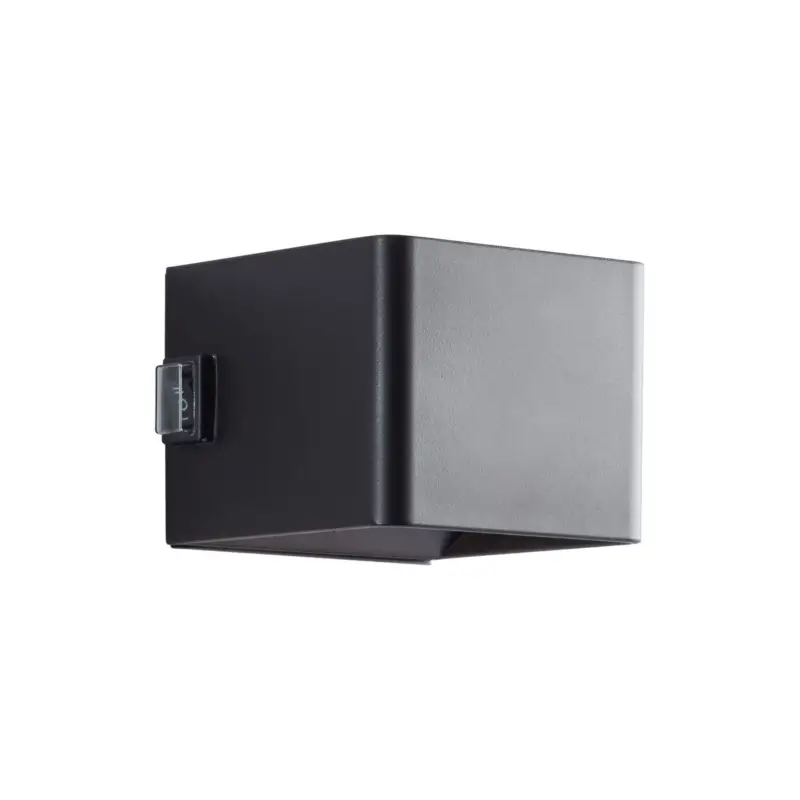 Kundfavorit Brilliant Iseo Vägglampa Plast Svart 4W 300lm - 830 Varm Vit | IP44 - Utomhus - Rörelse- och Ljussensor - USB Uppladdningsbar
