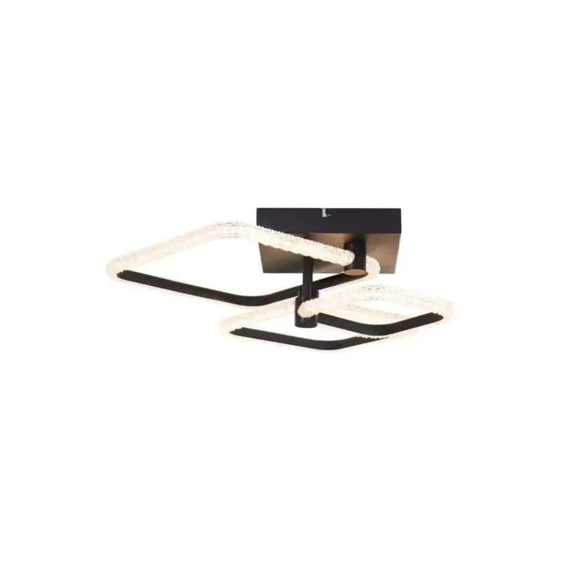 Brilliant Aydin Taklampa Aluminium Plast Matt Svart Transparent 30W 4700lm - 830-870 CCT+RGB | Fjärrkontroll Dimbar Begränsat antal