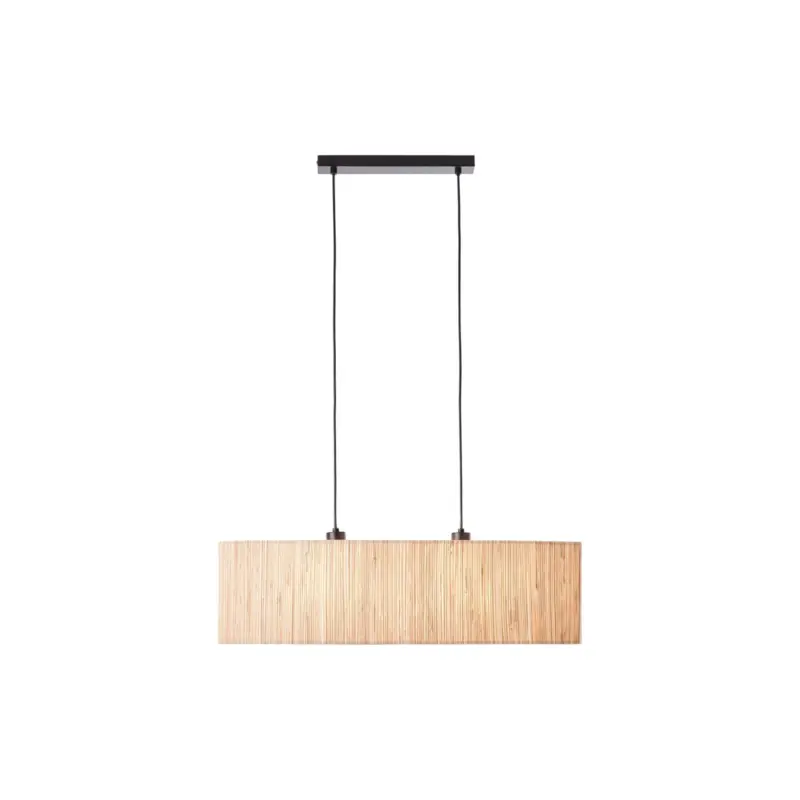 Brilliant Wimea Pendellampa Metall Svart Beige | Passande för 2x E27 Kampanj