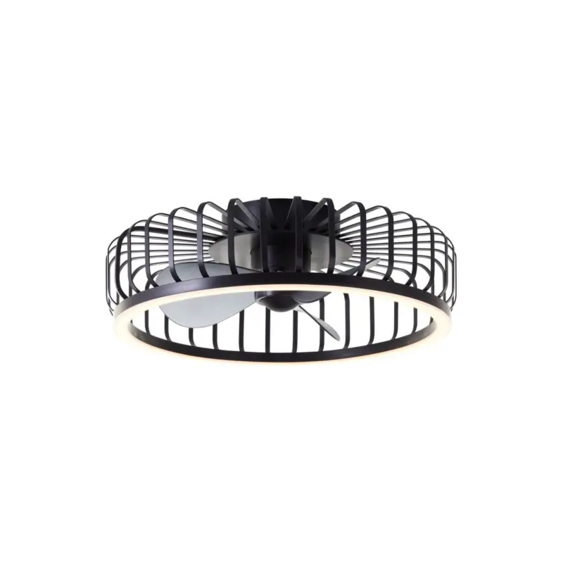 Brilliant Capo Takfläkt Metall Plast Svart 32W 4200lm - 827-865 CCT | 480mm - Fjärrkontroll Dimbar Sista chansen